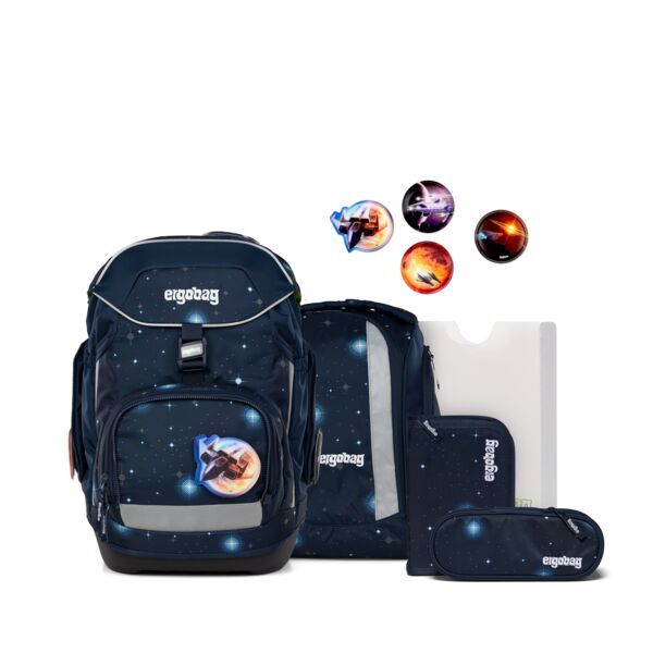 раница комплект 6 части за първи клас ergobag pack AtmosBear Glow